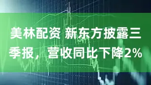 美林配资 新东方披露三季报，营收同比下降2%