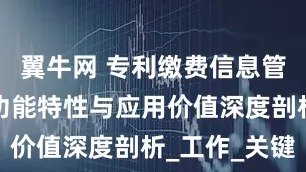翼牛网 专利缴费信息管理系统：功能特性与应用价值深度剖析_工作_关键